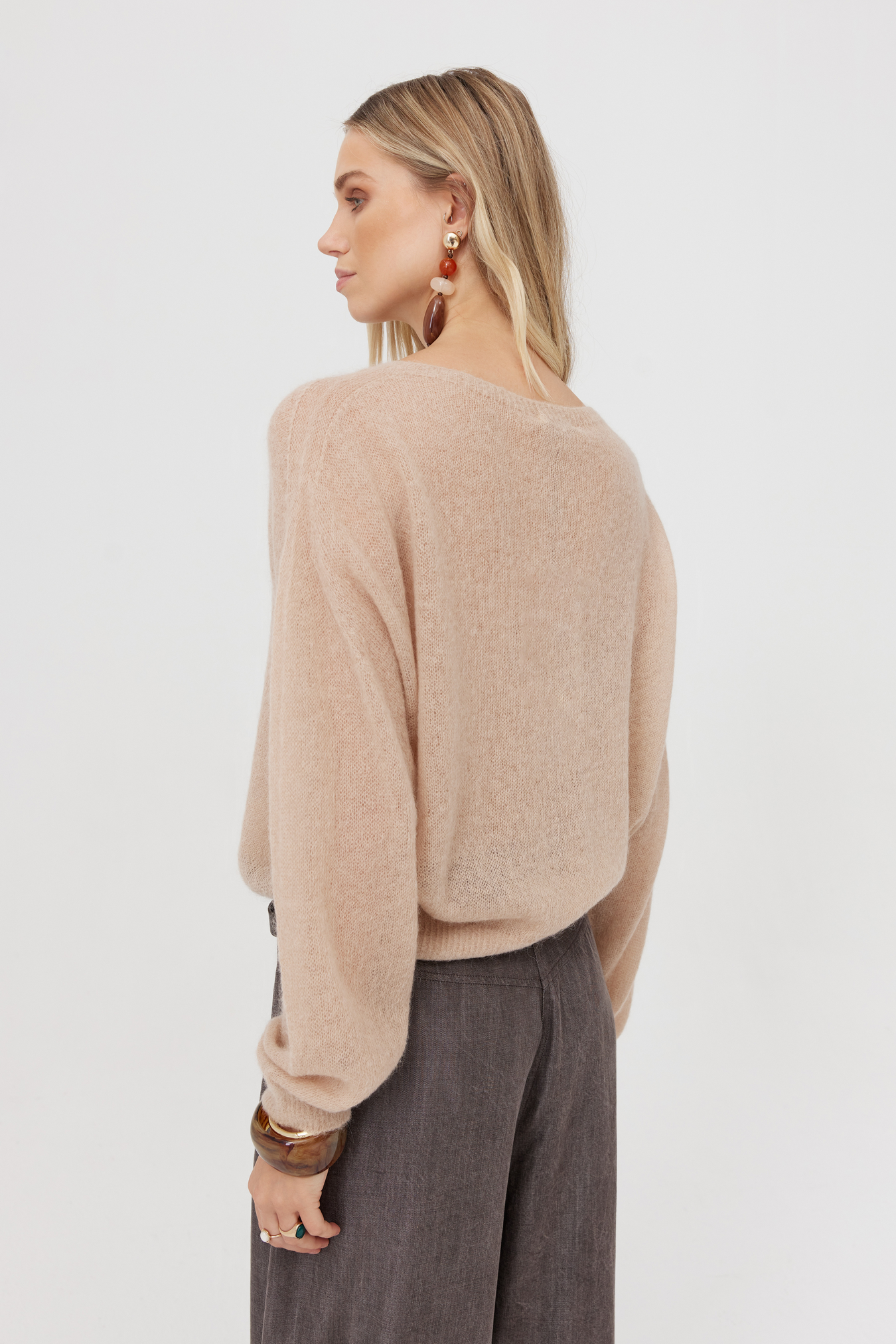 Sweter z alpaką Kelly beige