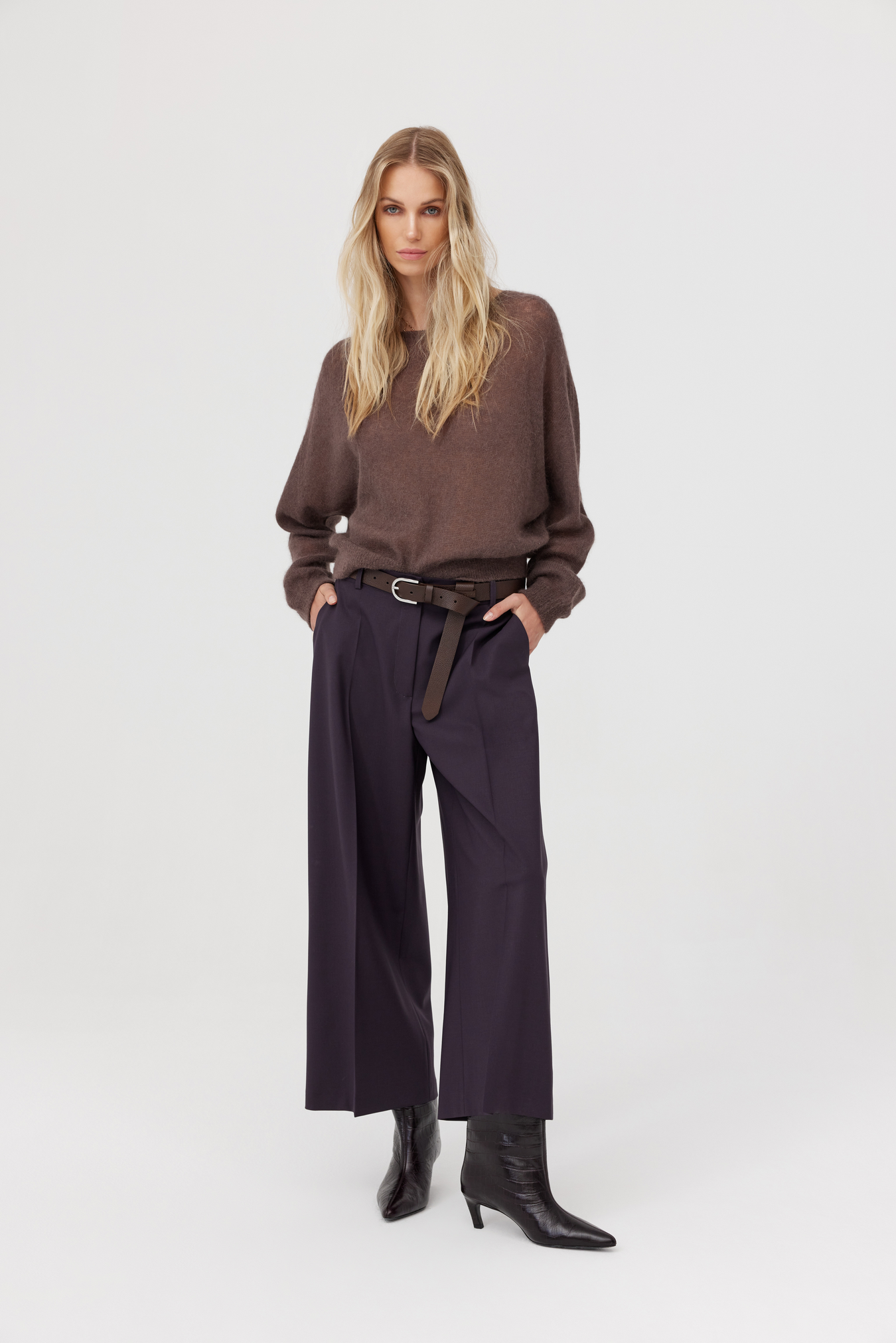 Sweter z alpaką Kelly mocca