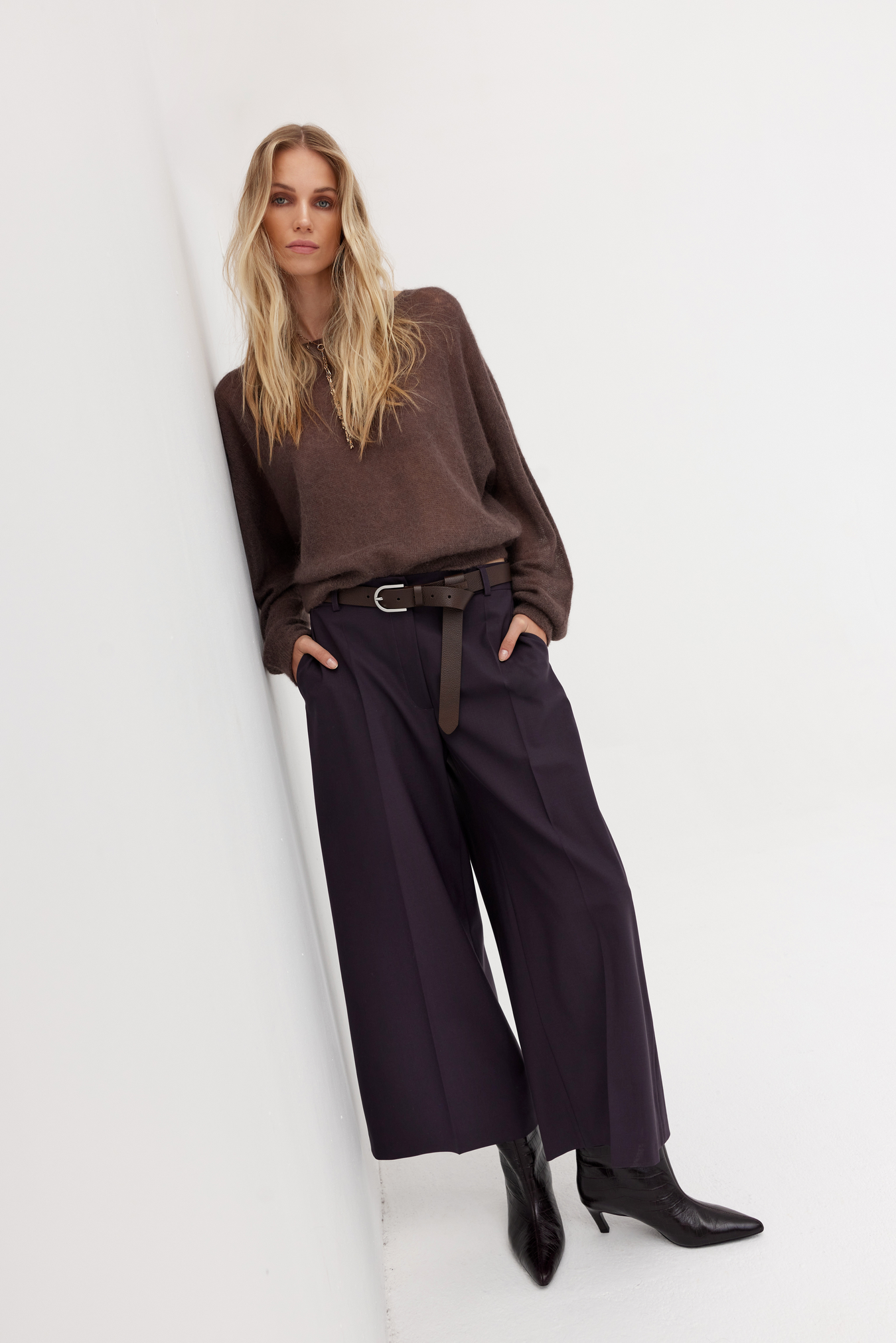 Sweter z alpaką Kelly mocca