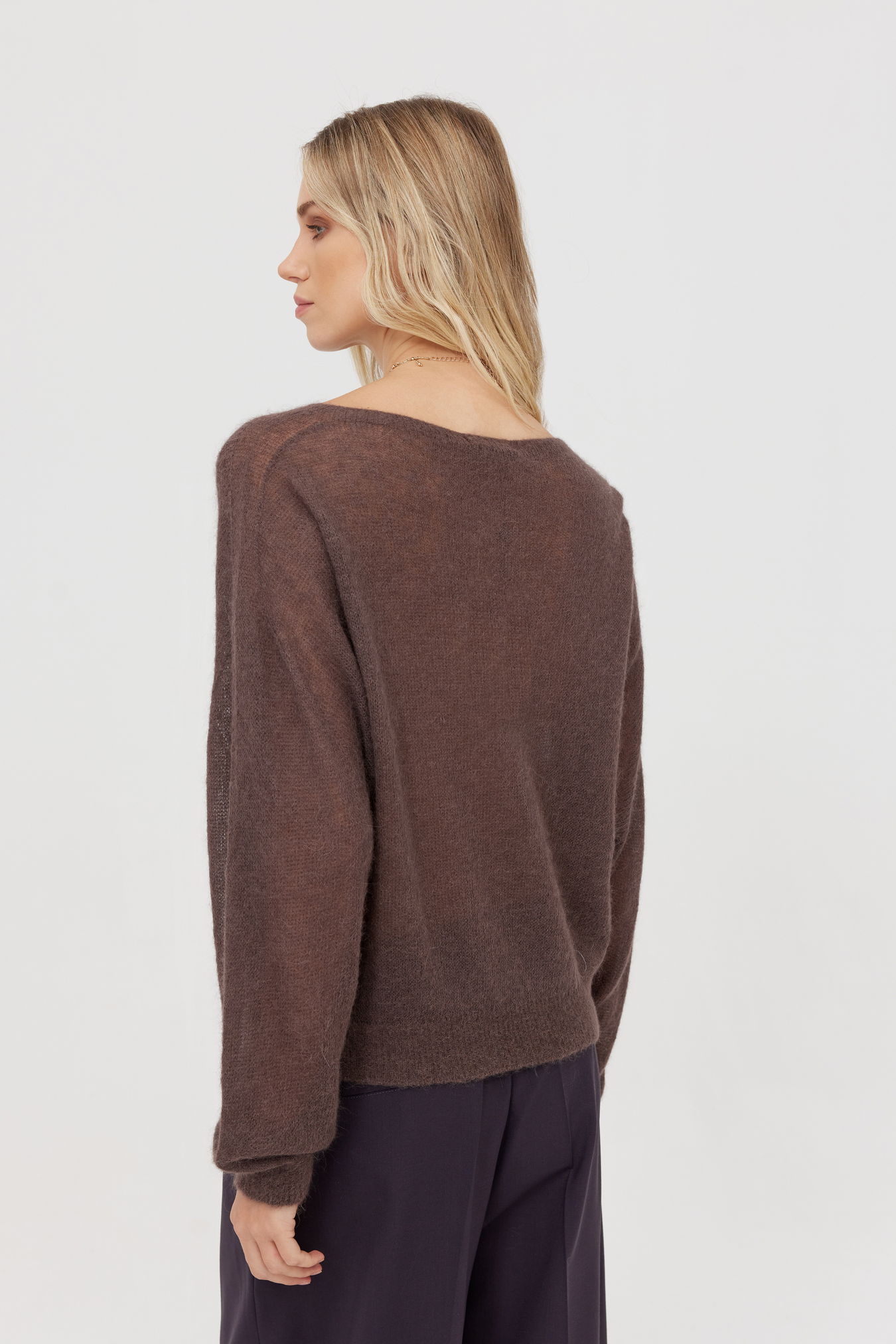 Sweter z alpaką Kelly mocca