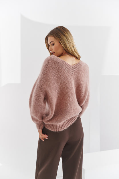 Pull en bébé mohair cappuccino Rossini