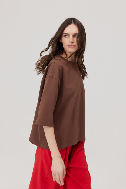 T-Shirt Malm brązowy