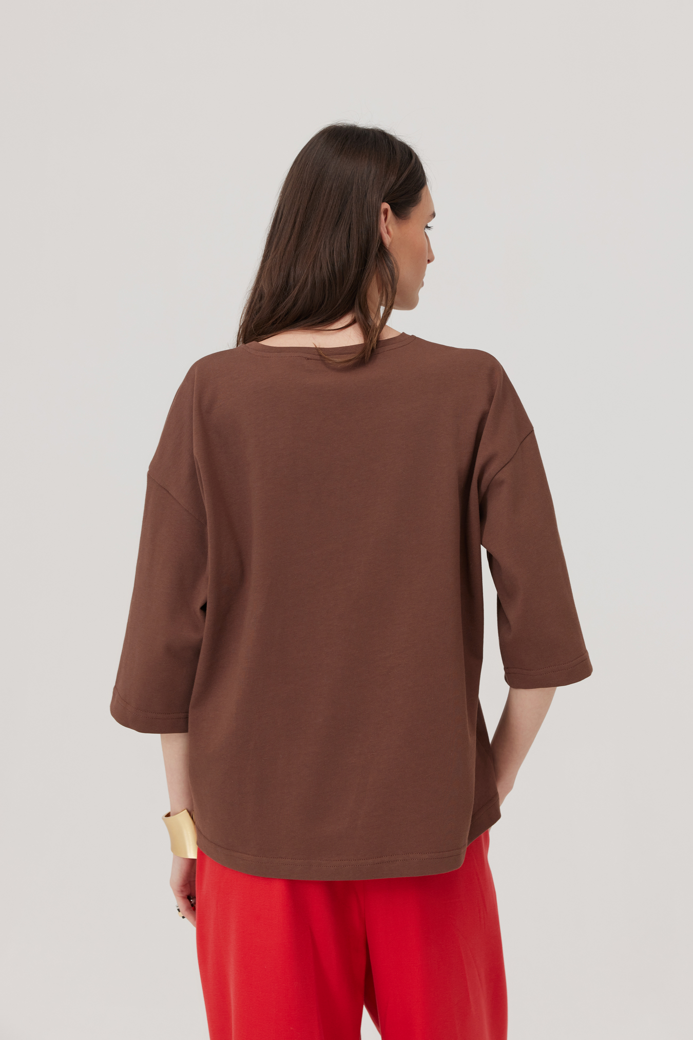 T-Shirt Malm brązowy