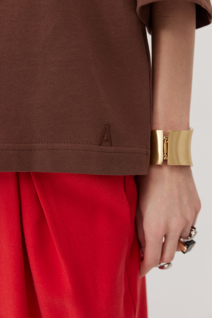 T-Shirt Malm brązowy