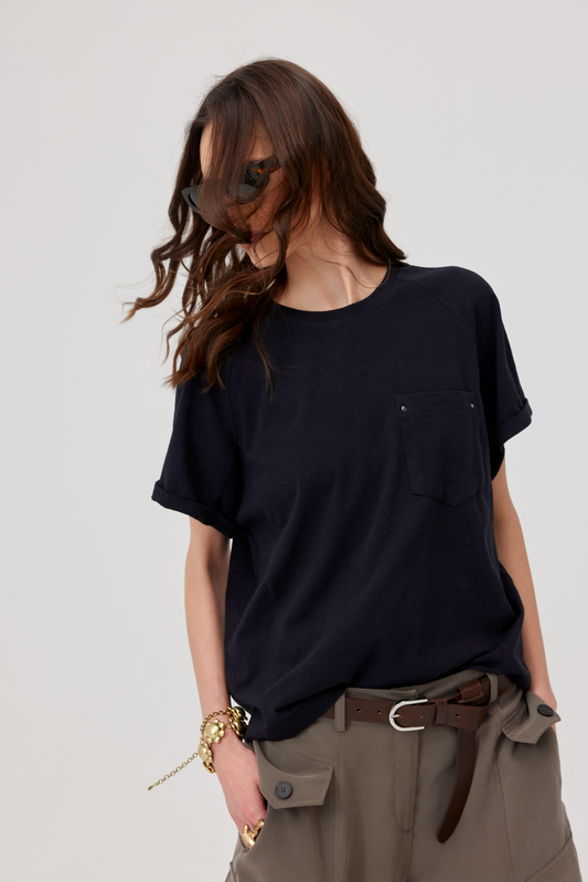 T-shirt Foster czarny