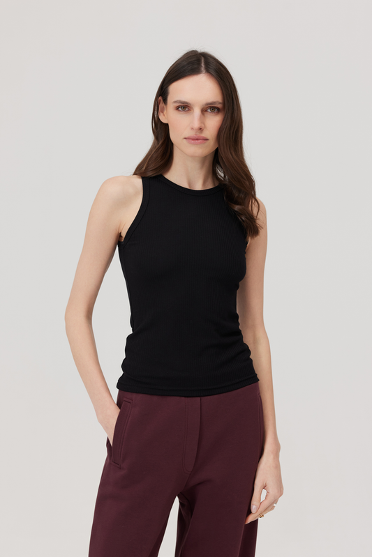 Basic Boxer Top Black 