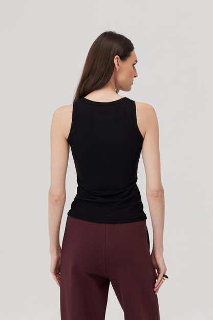 Basic Boxer Top Black 