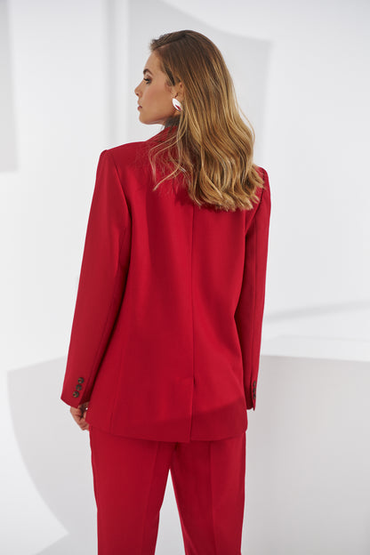 Veste en laine rouge Amaro