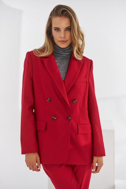 Veste en laine rouge Amaro