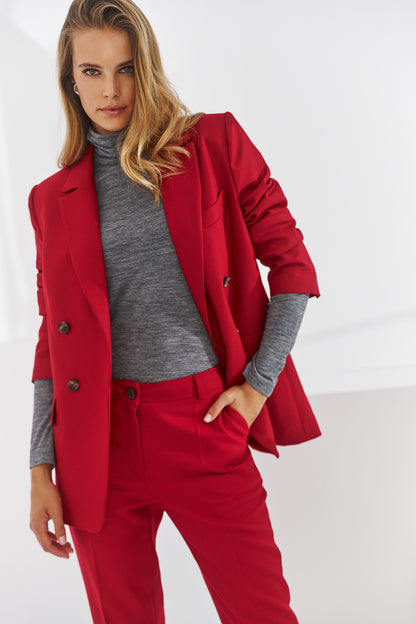 Veste en laine rouge Amaro