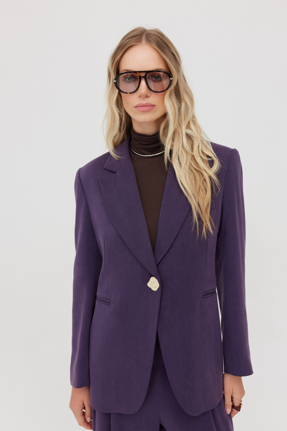 Jednorzędowy żakiet Mulberry fioletowy