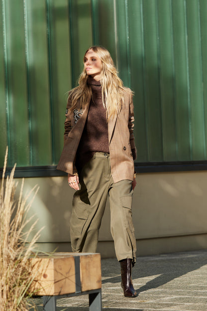 Sweter moherowy Taylor golf brązowy